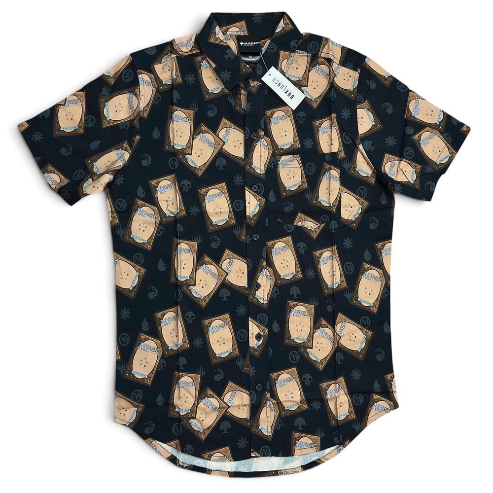 Magic The Gathering Woven Button Up Shirt Men's Extra Small (XS) MTG
